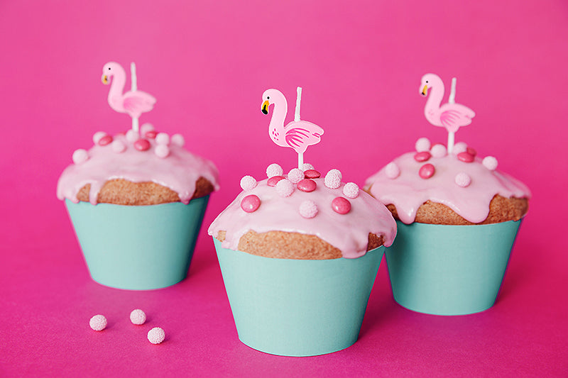 Pink Flamingo Party Candles 5ct | The Party Darling