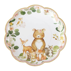 Floral Woodland Baby Shower Lunch Plates 16ct | The Party Darling