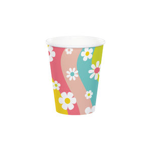 Flower Power Paper Cups 8ct | The Party Darling