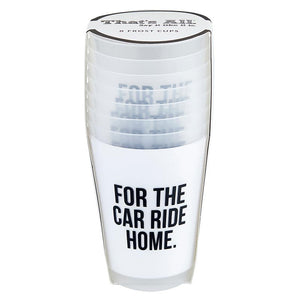 For The Car Ride Home Frosted Plastic Cups 8ct - The Party Darling