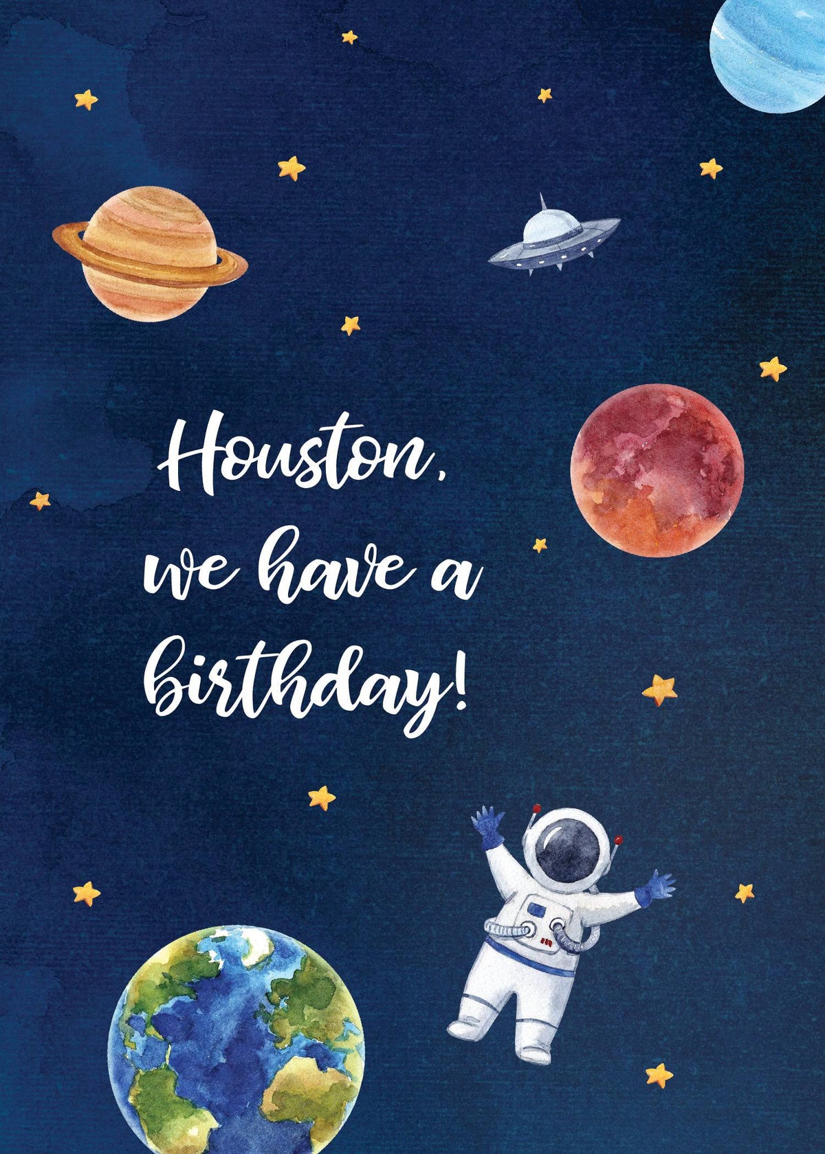 Space Baby Shower Invitation, Houston we have a Baby - My Party Design