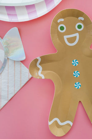 Gingerbread Man Plates - The Party Darling