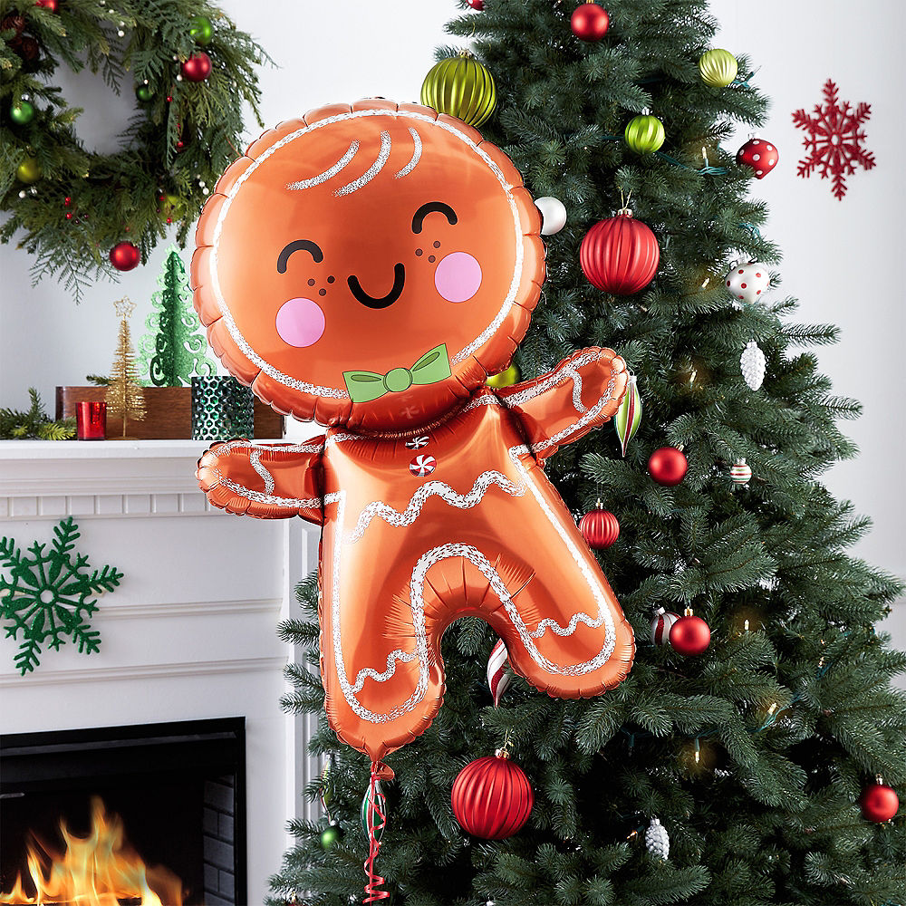 Happy Gingerbread Man Foil Balloon - The Party Darling