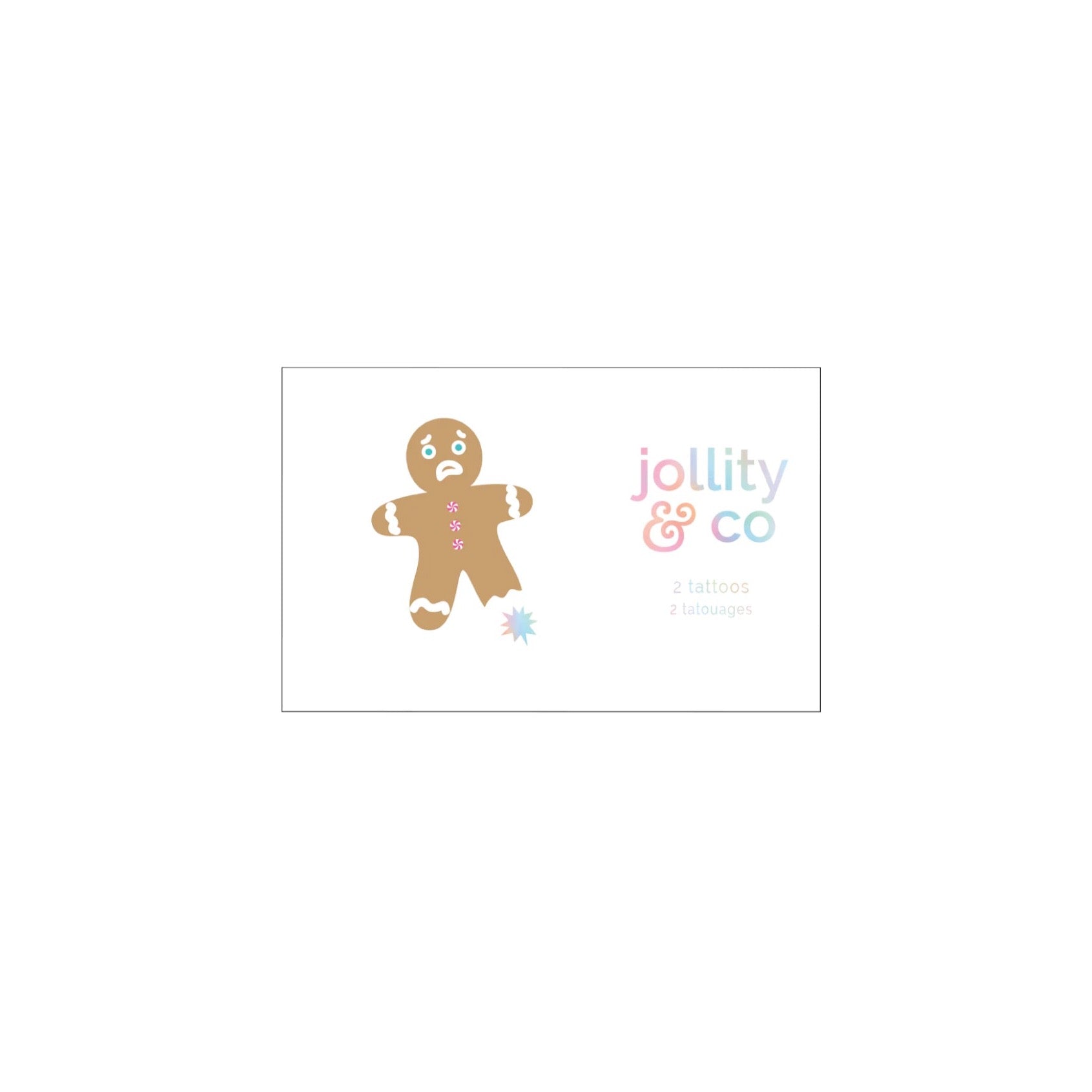 Gingerbread Man Temporary Tattoos 2ct | The Party Darling