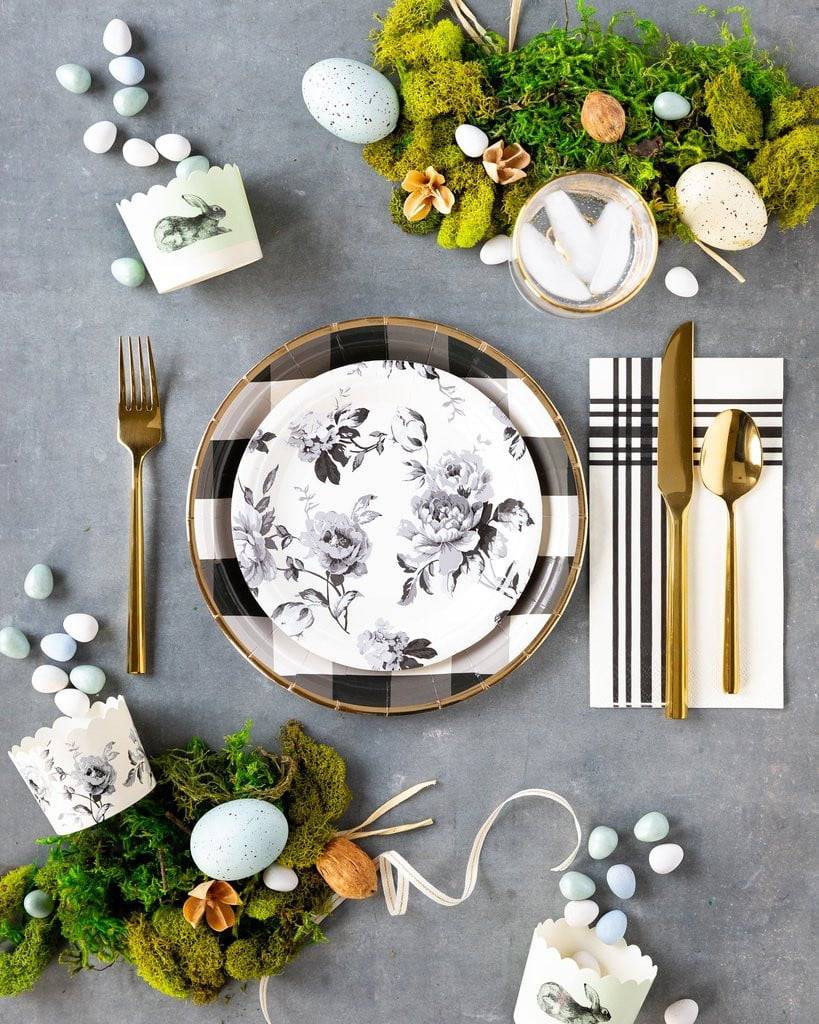 Buffalo Plaid Gingham Round Lunch Plates 8ct | The Party Darling