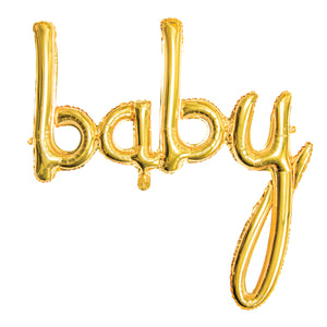 Gold Baby Letter Balloon Banner