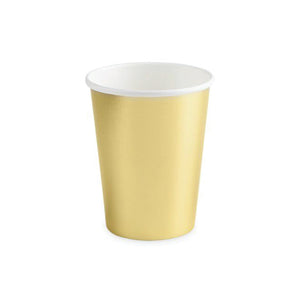 9oz Shiny Gold Paper Cups 8ct | The Party Darling