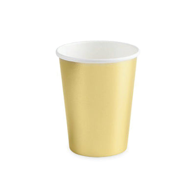 Shiny Gold Paper Cups 8ct