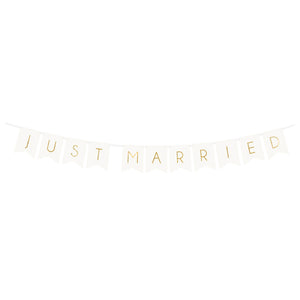 Gold Just Married Pennant Banner 5ft | The Party Darling