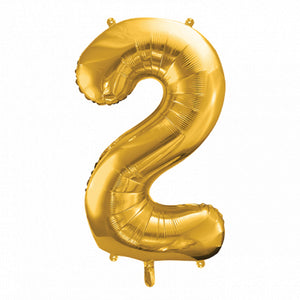 34" Giant Gold Number 2 Balloon | The Party Darling