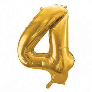 34" Giant Gold Number 4 Balloon | The Party Darling