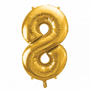 34" Giant Gold Number 8 Balloon | The Party Darling