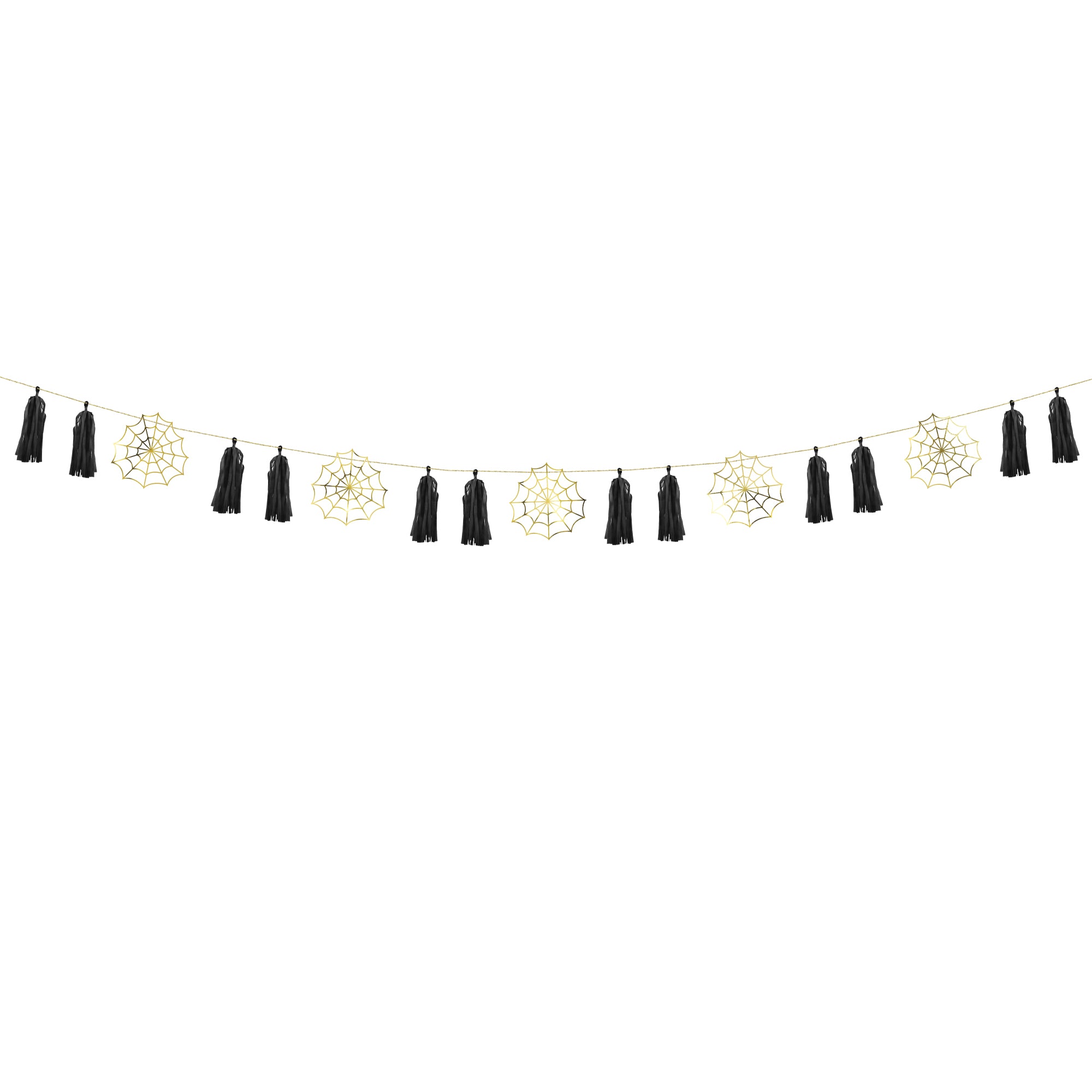 Gold Spiderweb Tassel Garland 5.7ft | The Party Darling