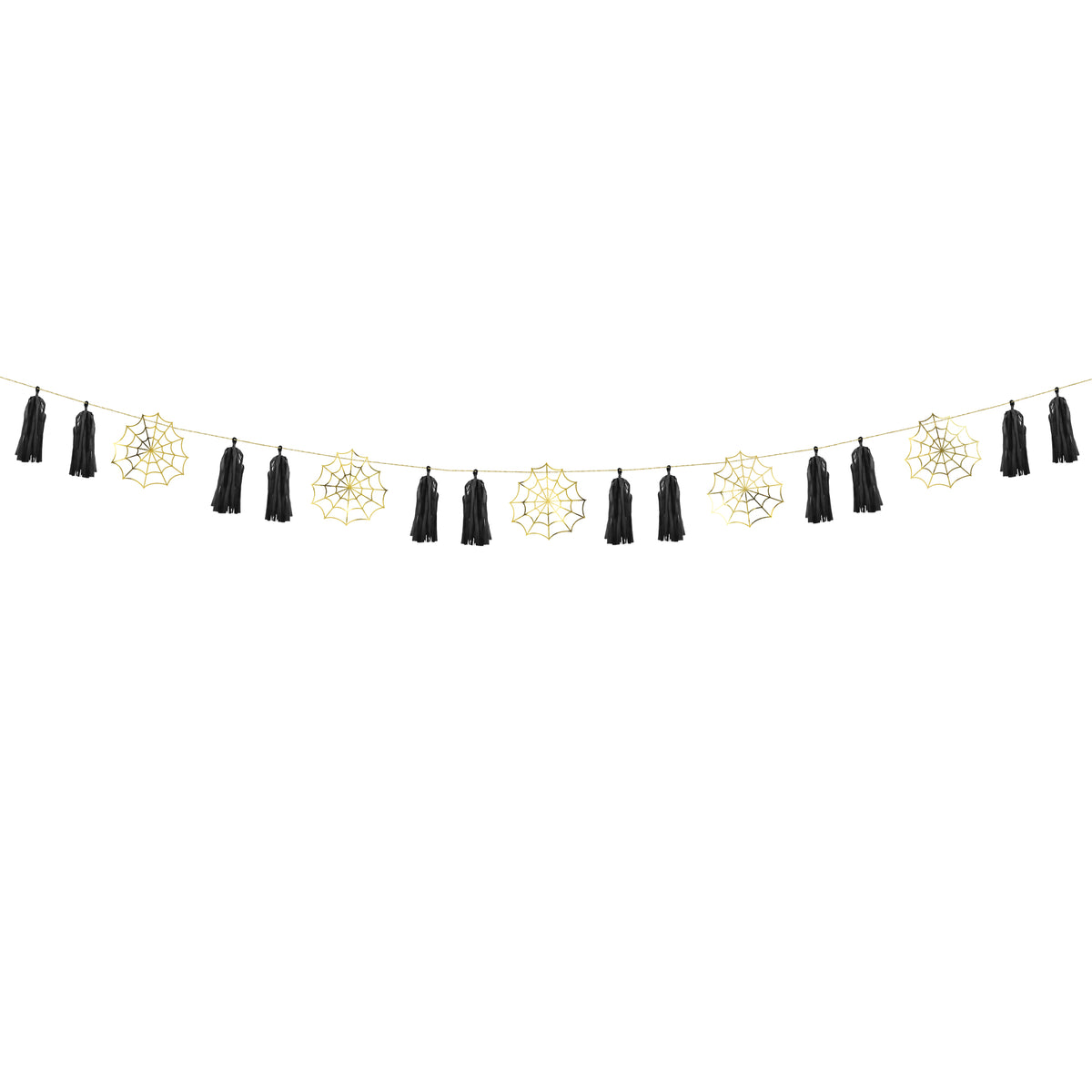 Gold Spiderweb Tassel Garland 5.7ft | The Party Darling