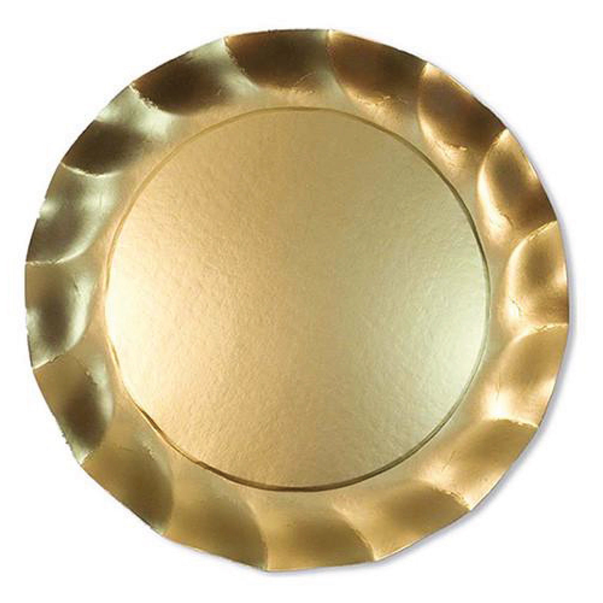 Gold Wavy Dinner Plates 8ct | The Party Darling