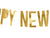 Gold Happy New Year Banner 3ft | The Party Darling