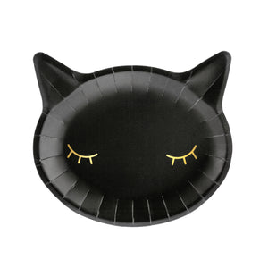 Black Cat Lunch Plates 6ct | The Party Darling