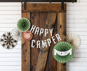Happy Camper Letter Banner 3.5ft - The Party Darling