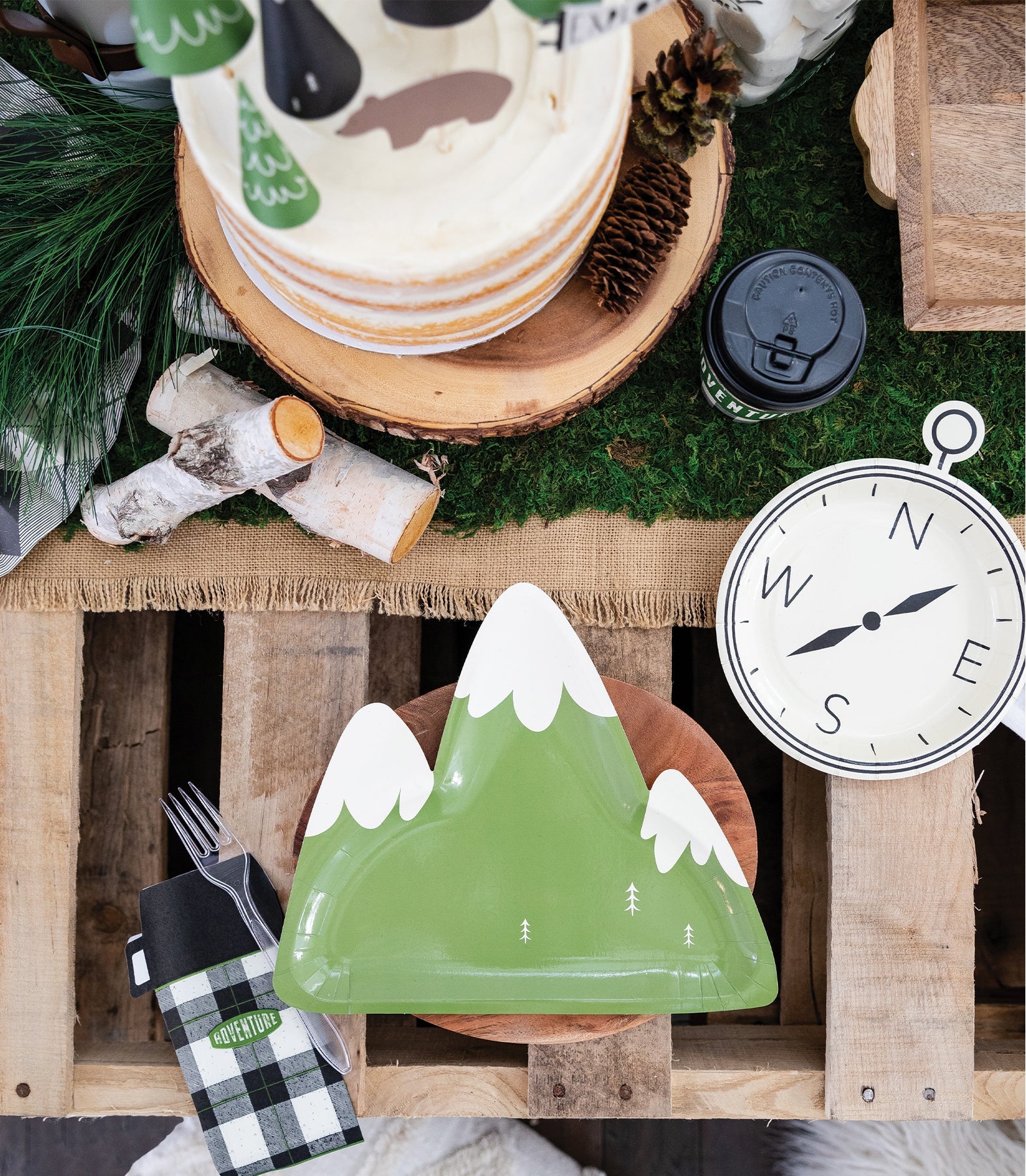 Happy Camper Mountain Lunch Plates 8ct | The Party Darling