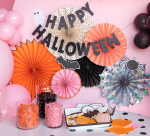 Black Happy Halloween Letter Banner - The Party Darling
