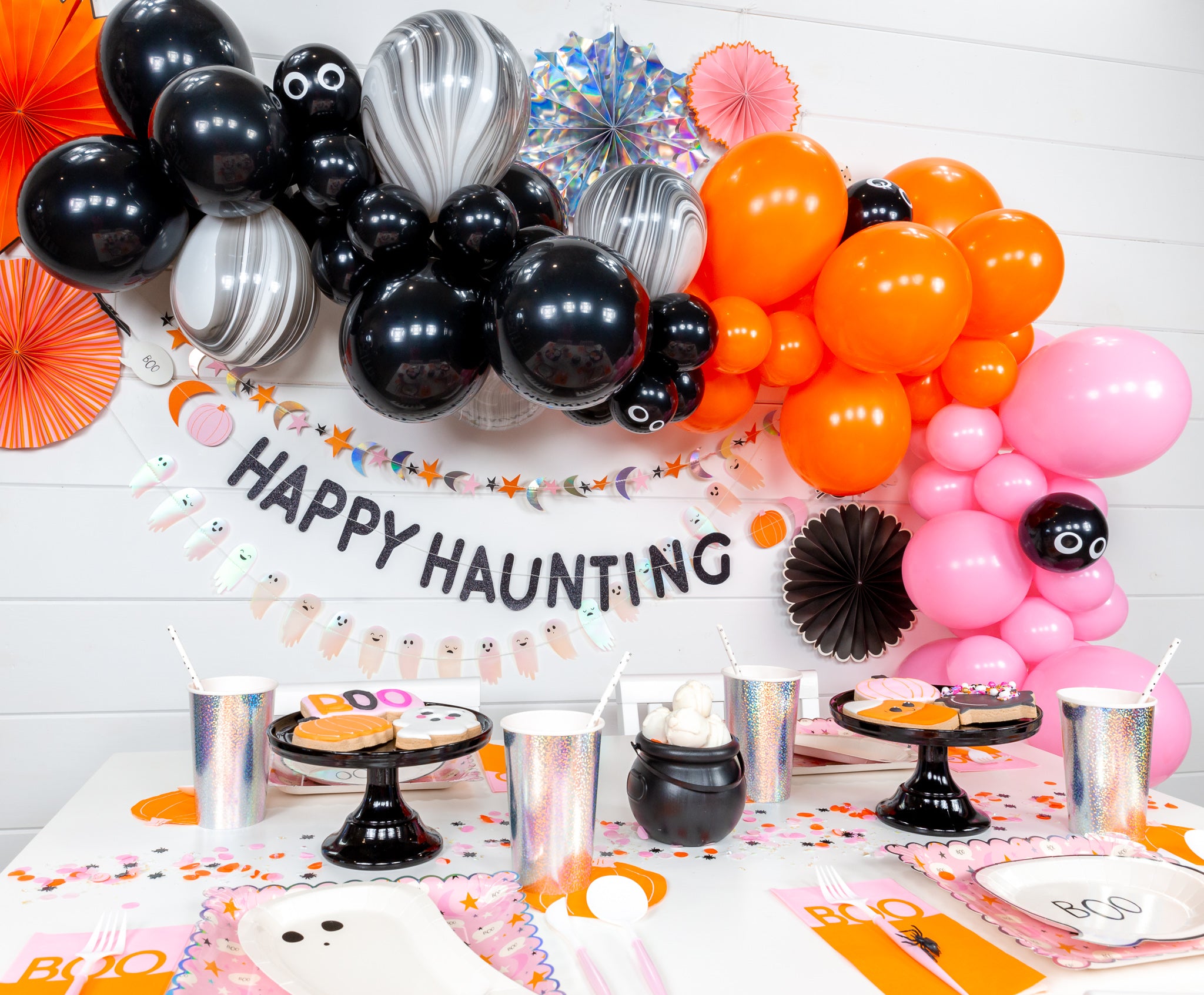 Happy Haunting Halloween Balloon Garland Kit 8ft - The Party Darling