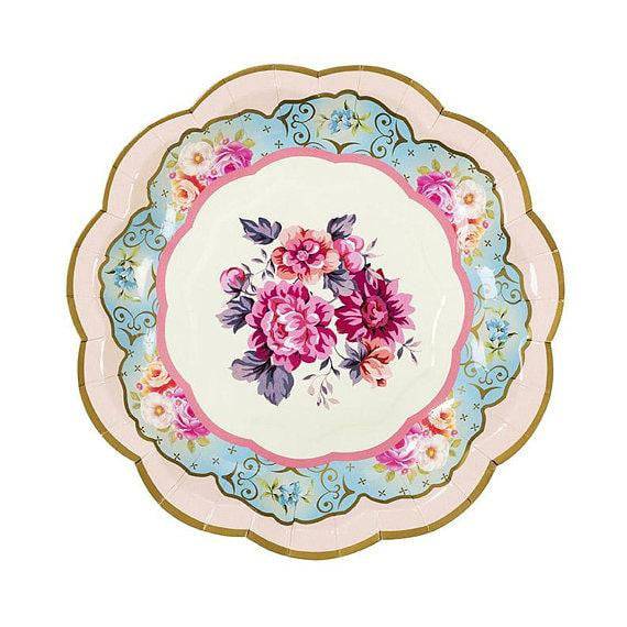 Vintage Tea Party Dessert Plates 12ct | The Party Darling