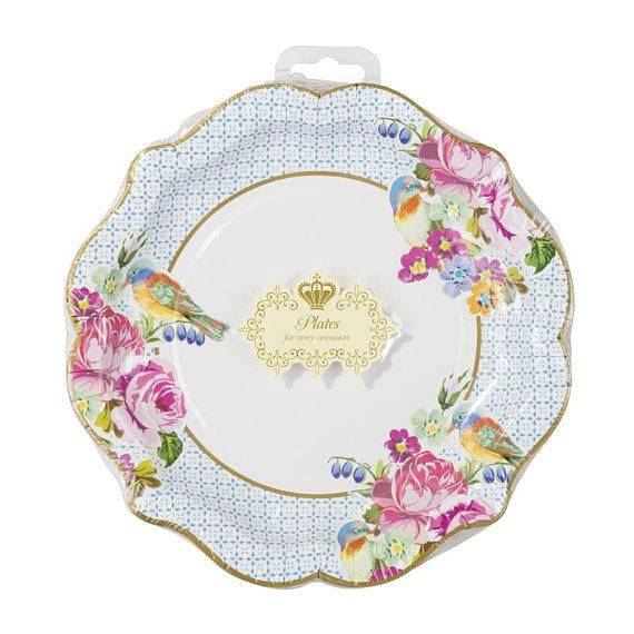 Elegant Floral Paper Plates Assortment 12ct | The Party Darling