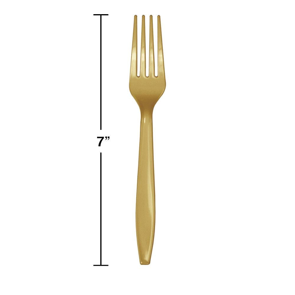 Gold Plastic Forks Service for 24 | The Party Darling