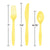 Mimosa Yellow Plastic Cutlery Service for 8 | The Party Darling