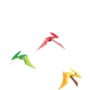 Dinosaur Pterodactyl Hanging 3D Decorations 3ct | The Party Darling