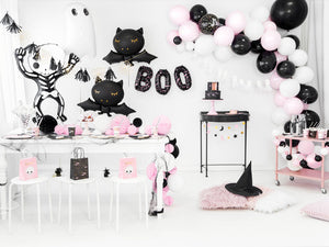 pink and black Halloween party