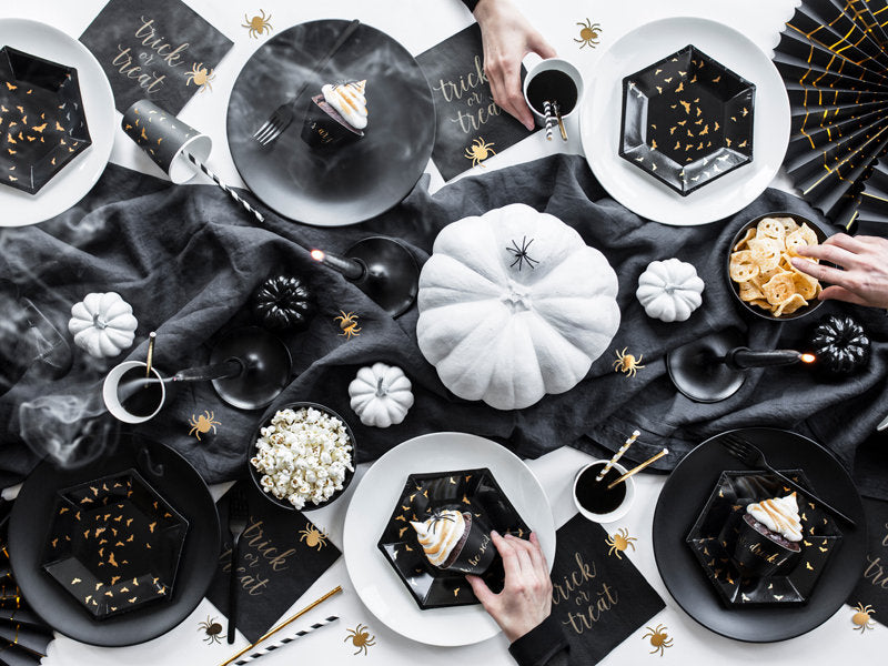 Metallic Gold Bat Dessert Plates 6ct | The Party Darling