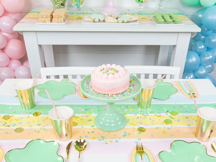 Pastel Rainbow Paper Table Runner 10ft | The Party Darling