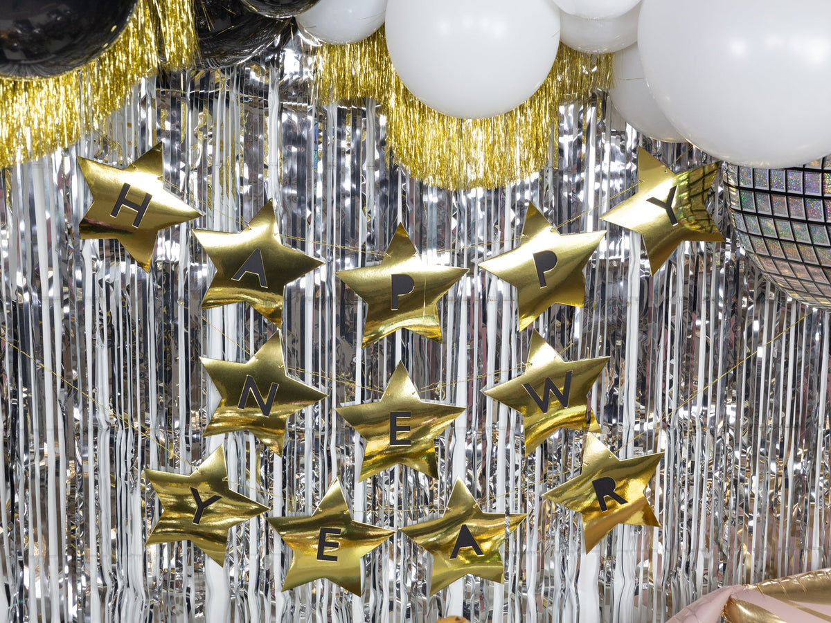 Gold Star Happy New Year Banner 9.5ft | The Party Darling