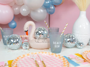 Beach Bum Blue Frosted Plastic Cups 8ct | The Party Darling