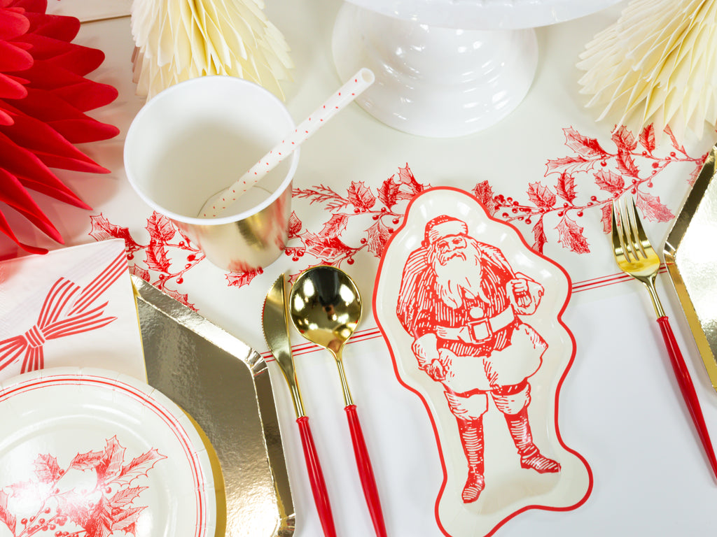 Vintage Santa Lunch Plates 8ct | The Party Darling