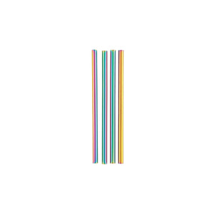 Iridescent Rainbow Metal Cocktail Straws 4ct | The Party Darling