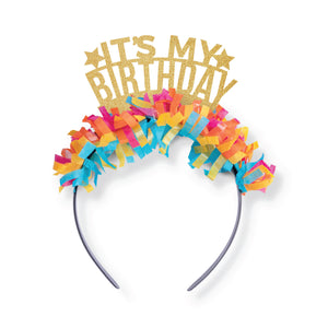 Multicolor Fringe It's My Birthday Headband | The Party Darling