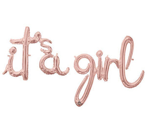 Rose Gold It's A Girl Balloon Banner | The Party Darling