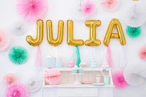 13in Air-Filled Gold Letter Balloon | The Party Darling