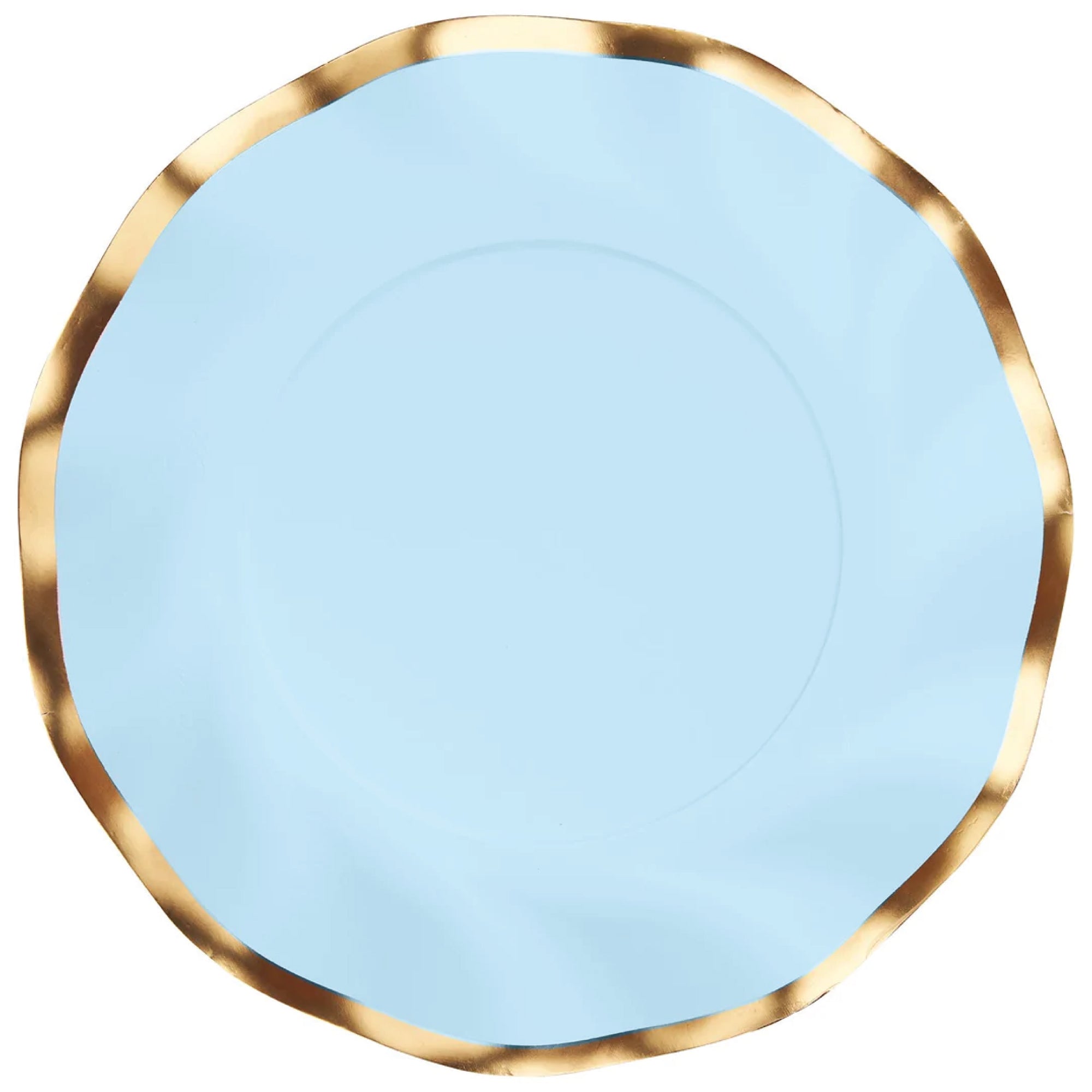 Light Blue Wavy Dinner Plates 8ct | The Party Darling