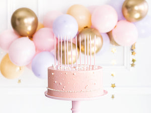 Tall Light Pink Birthday Candles 12ct - The Party Darling
