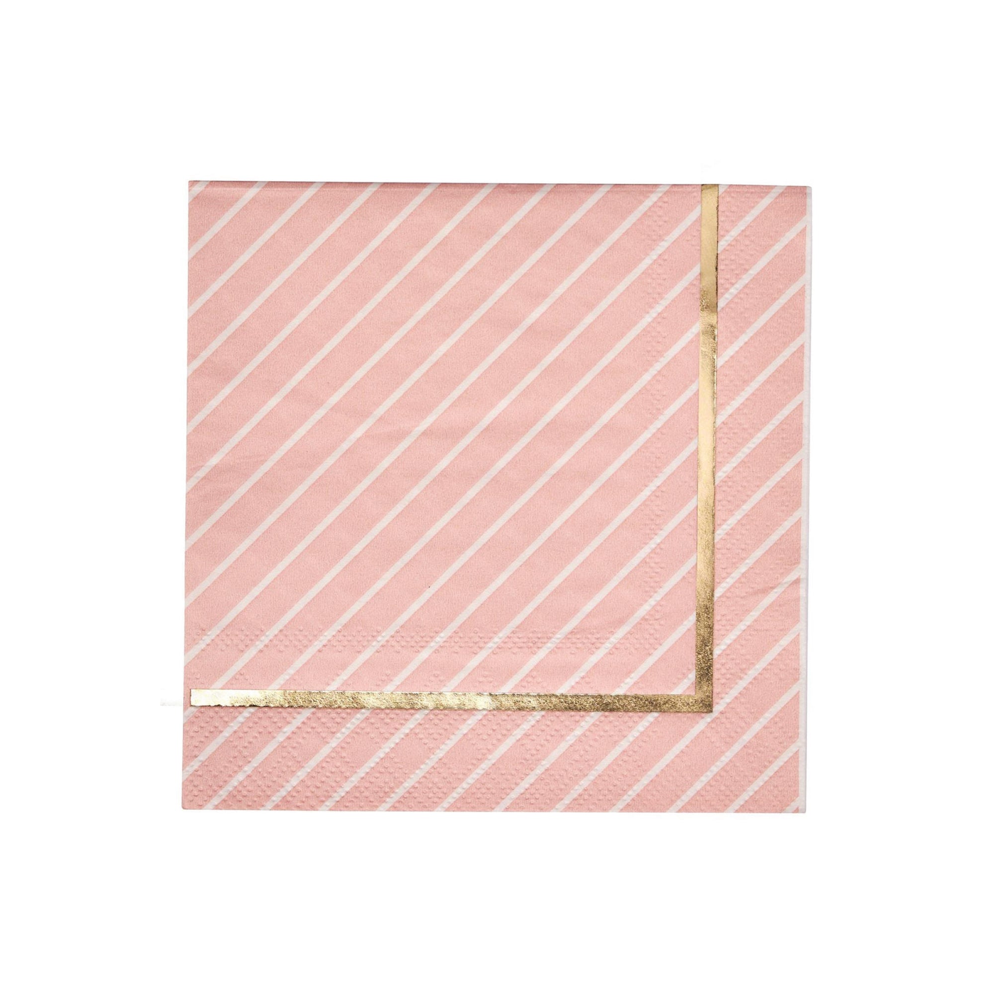 Light Pink & White Striped Dessert Napkins 20ct | The Party Darling
