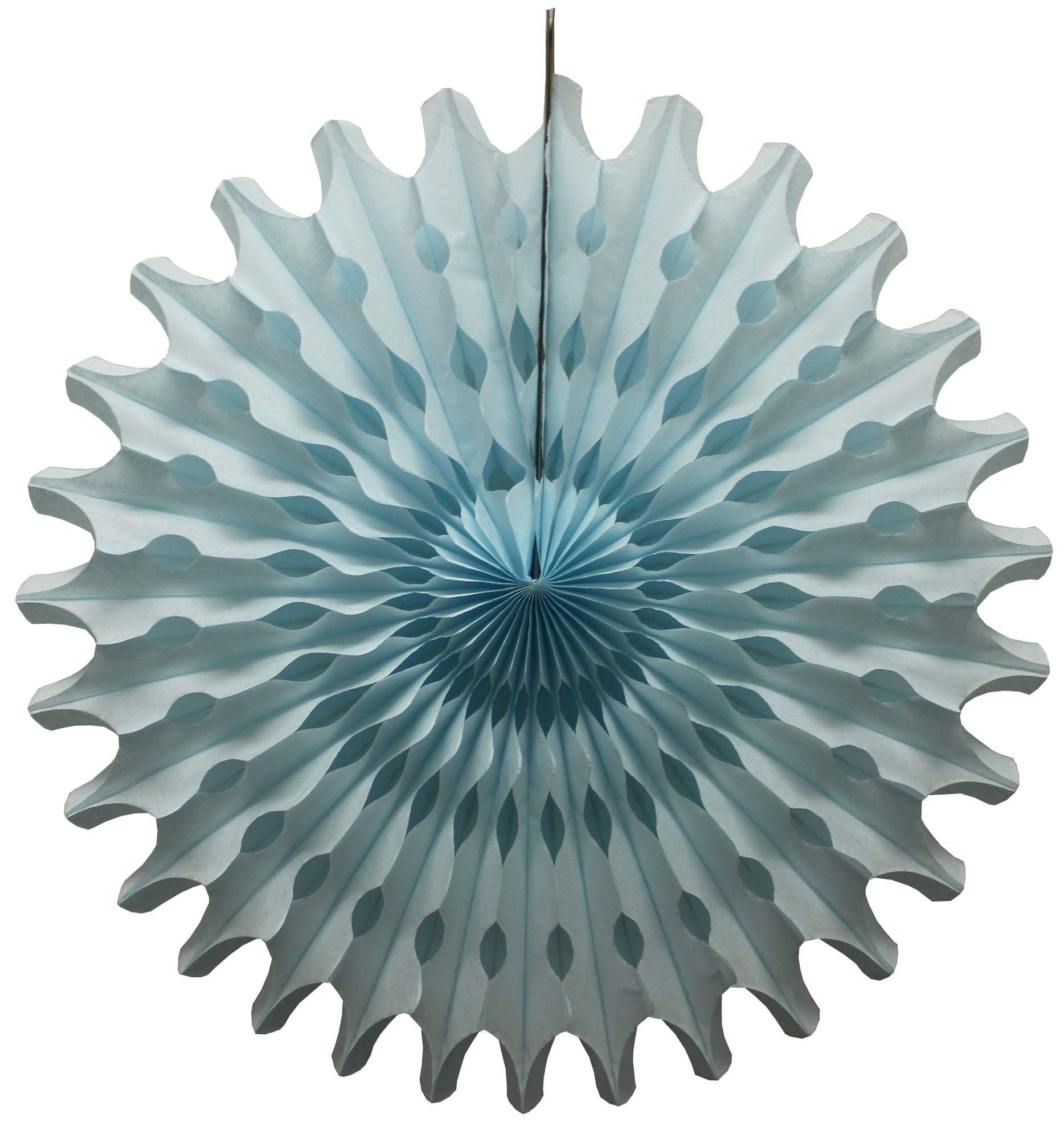 18" Light Blue Tissue Paper Fan - The Party Darling