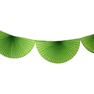 Lime Green Bunting Fan Garland 10ft | The Party Darling