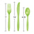 Lime Green Plastic Cutlery Service for 8 | The Party Darling