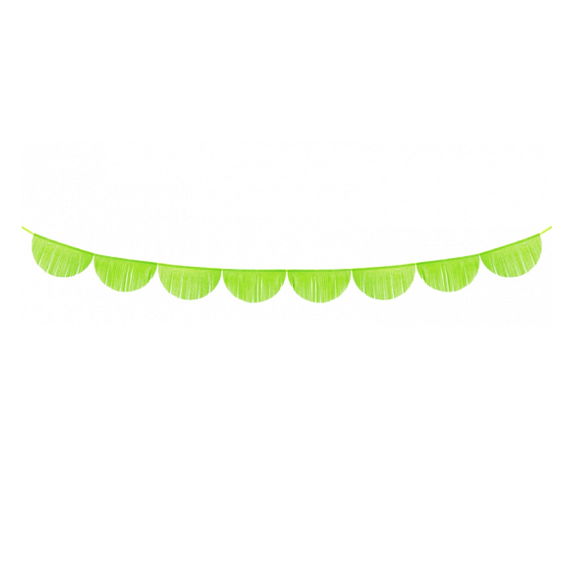 Lime Green Tissue Fringe Bunting Garland 10ft | The Party Darling