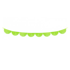 Lime Green Tissue Fringe Bunting Garland 10ft | The Party Darling