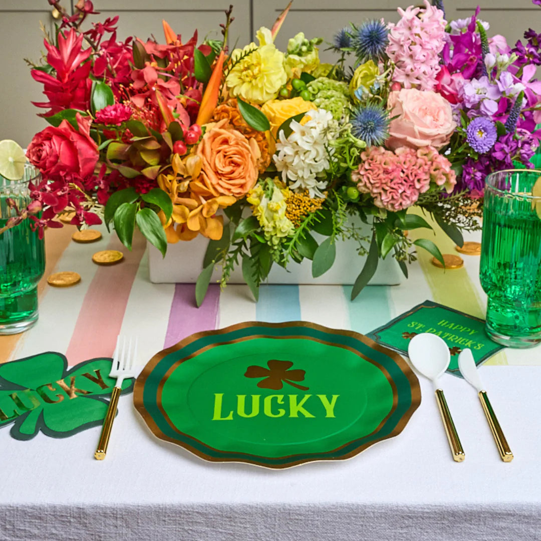 St Patricks Day 1st Birthday Decorations Lucky One Clover Foil