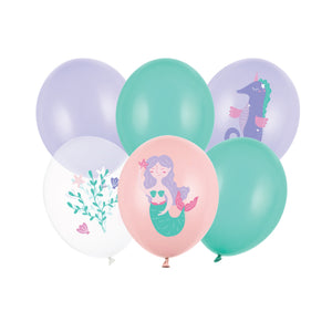Mermaid Latex Balloon Bouquet 6ct | The Party Darling